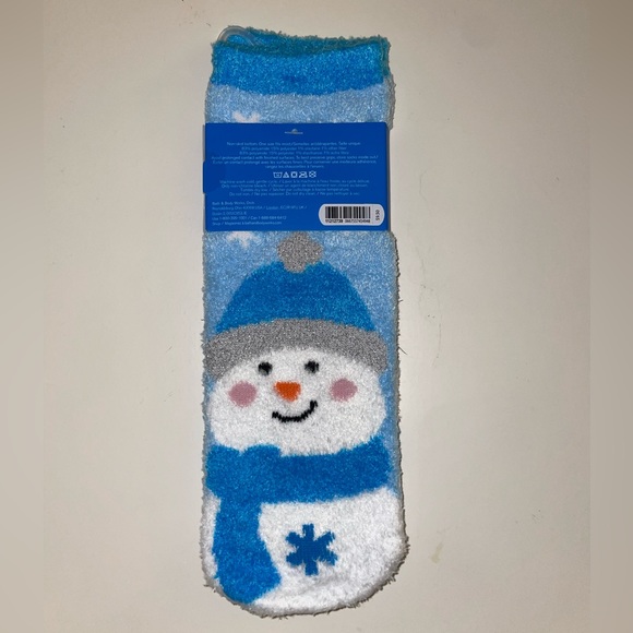 Bath & Body Works Shea Infused Socks Warm Wishes From Chilly Snowman New - Picture 3 of 4
